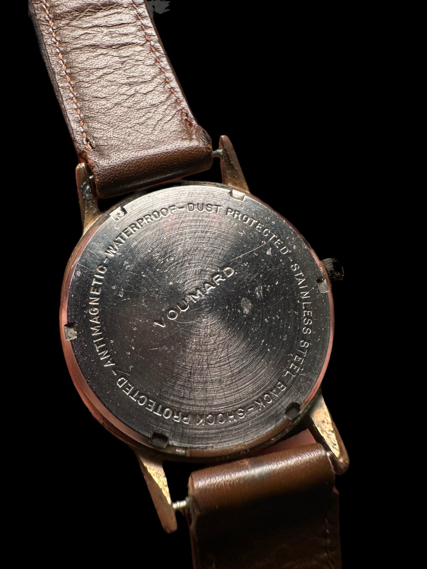 Voumard 17 jewel incabloc gold vintage manual wind watch