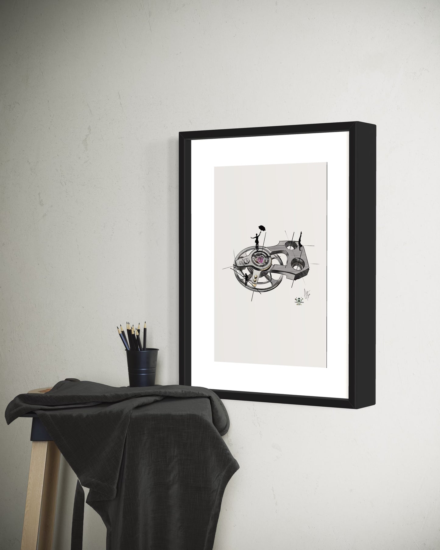 “Balance” Digitally hand drawn print. 11x17