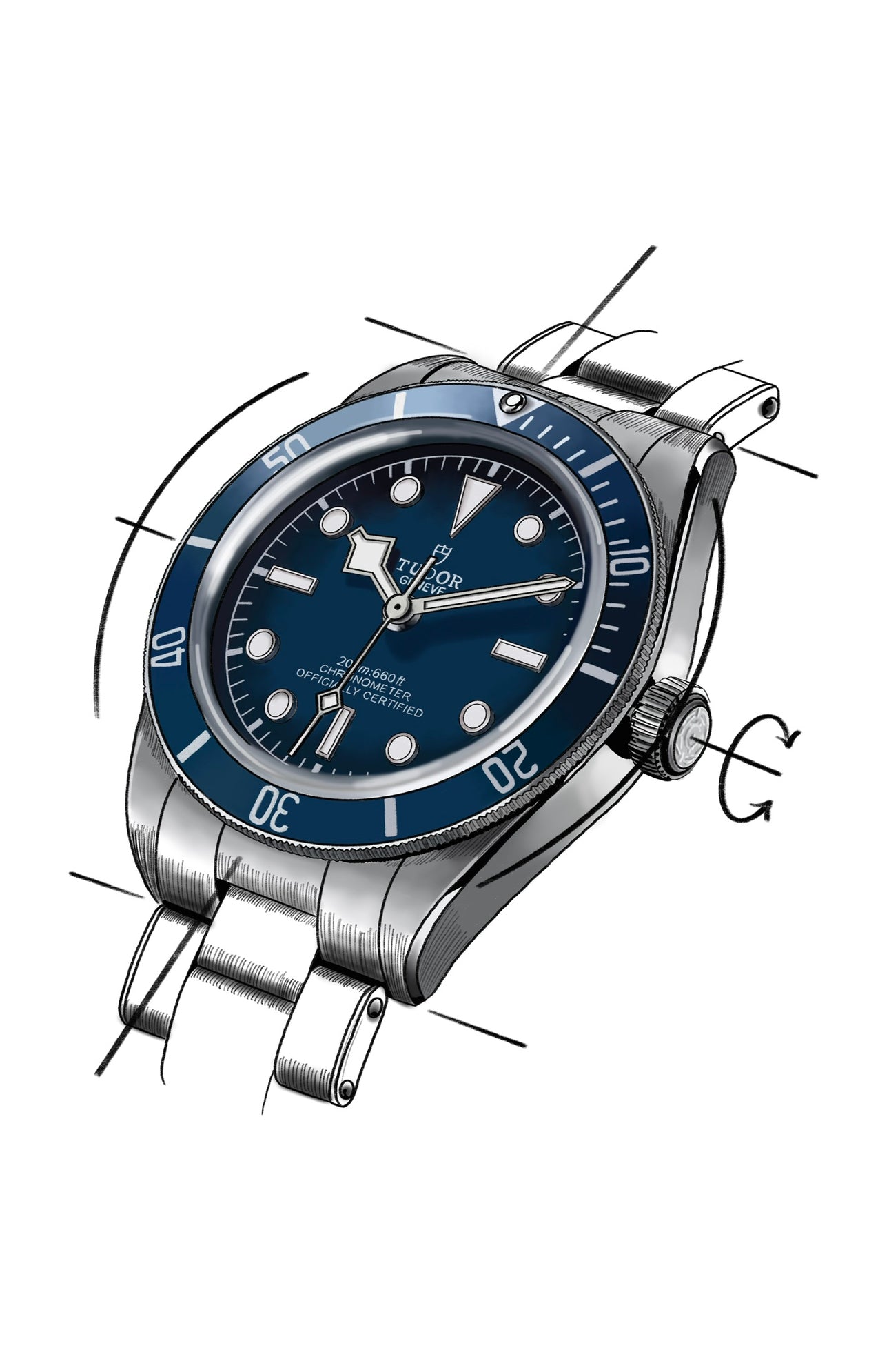 Tudor bb58 blue online price