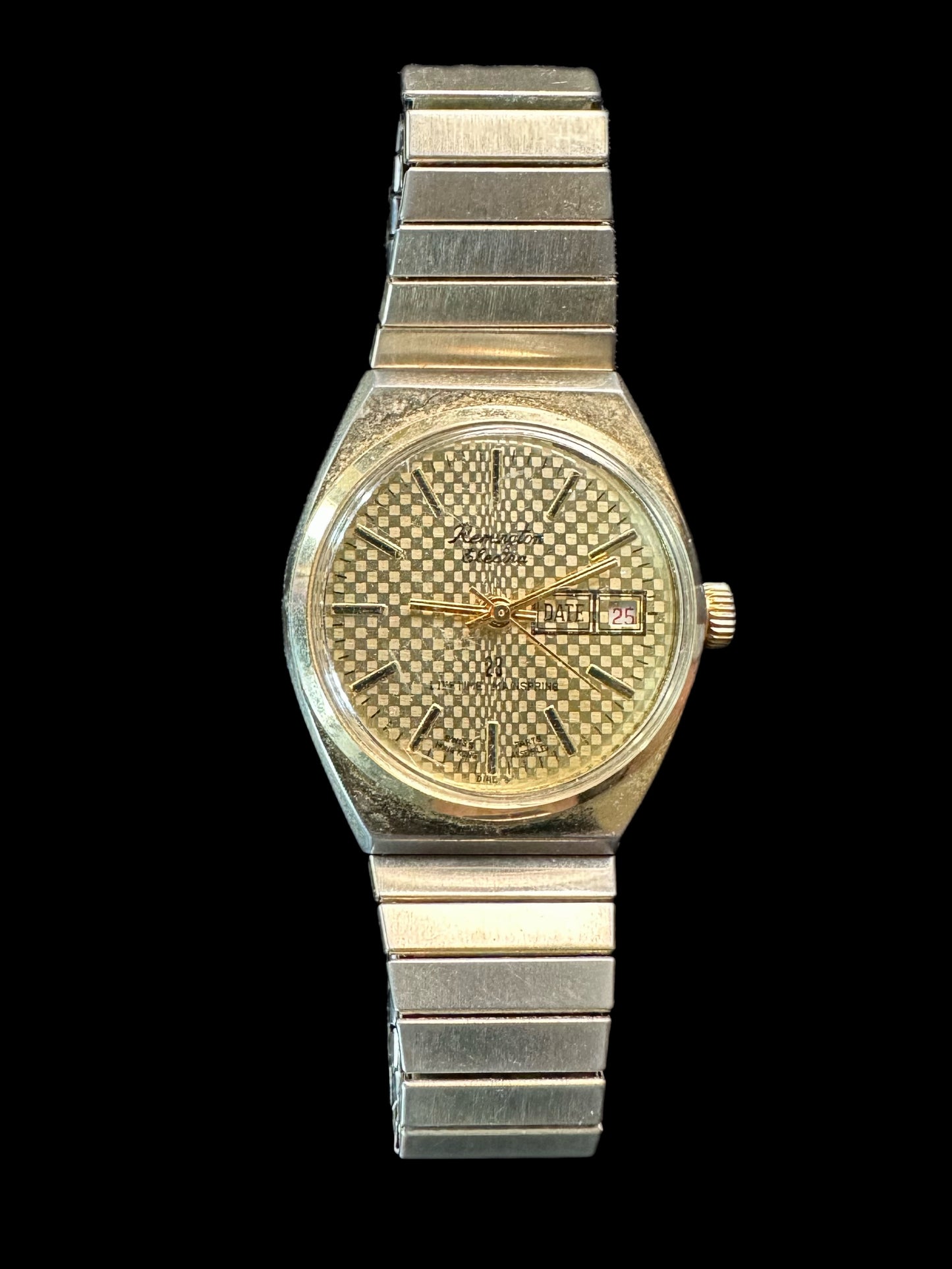 Remington Electra Manual wind vintage checkerboard watch