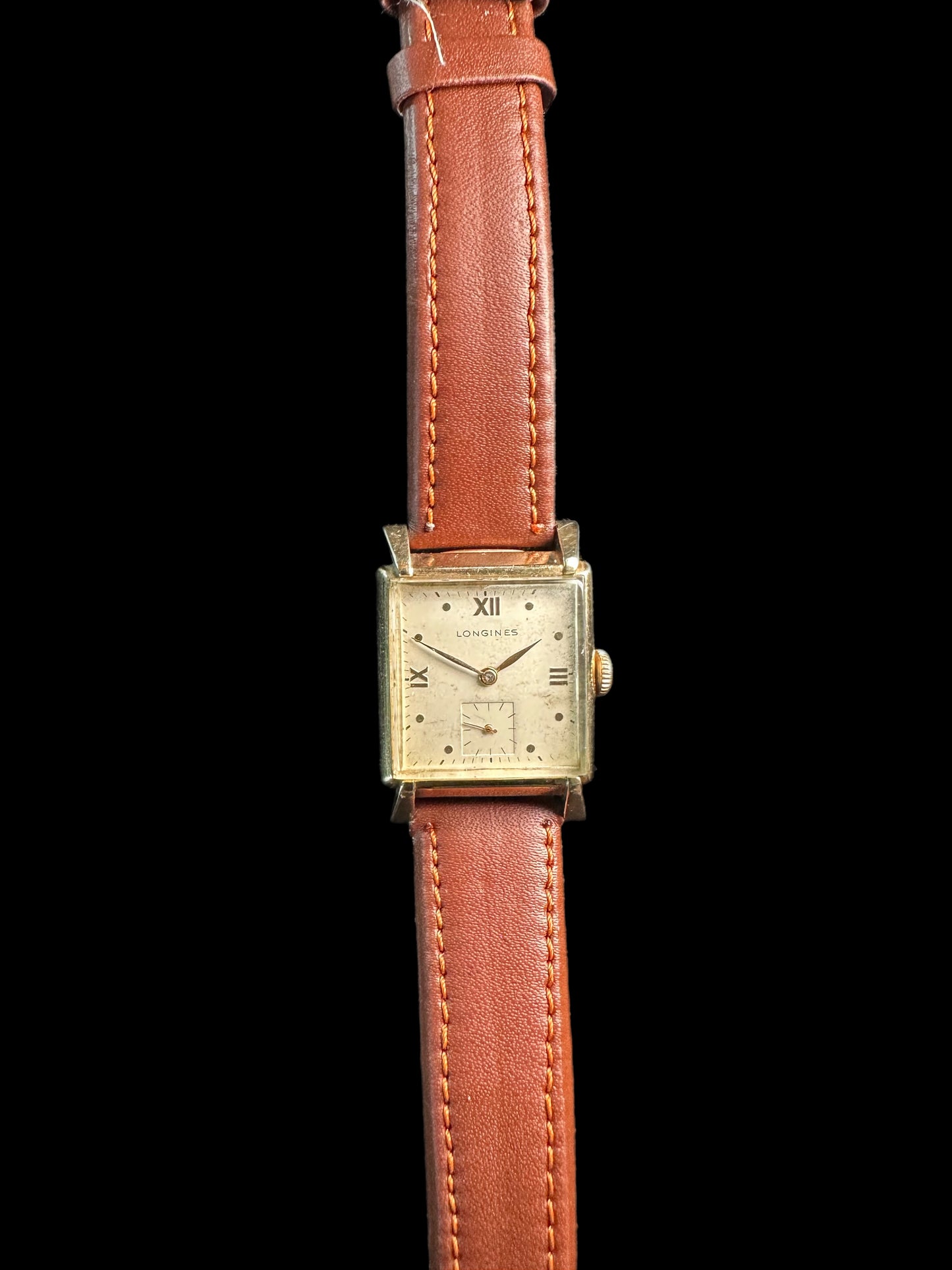 Longines 1940/1950s gold tank manual wind vintage watch