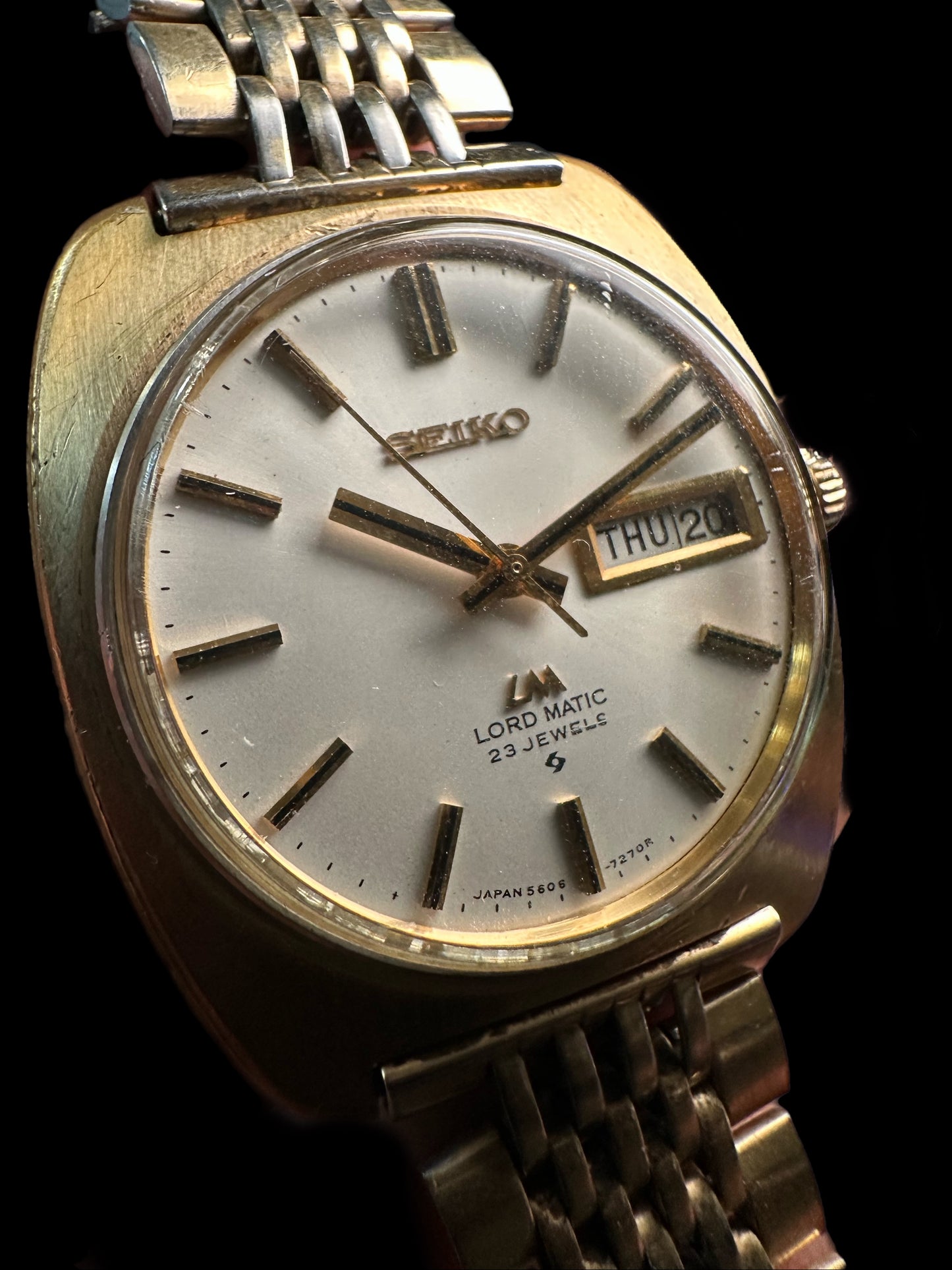 Seiko LordMatic vintage automatic watch on original bracelet